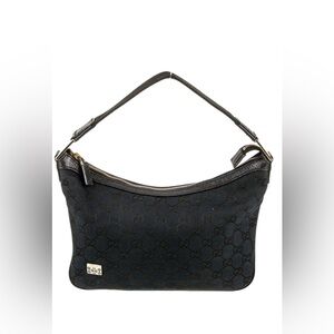 Gucci Black Monogram Shoulder Bag